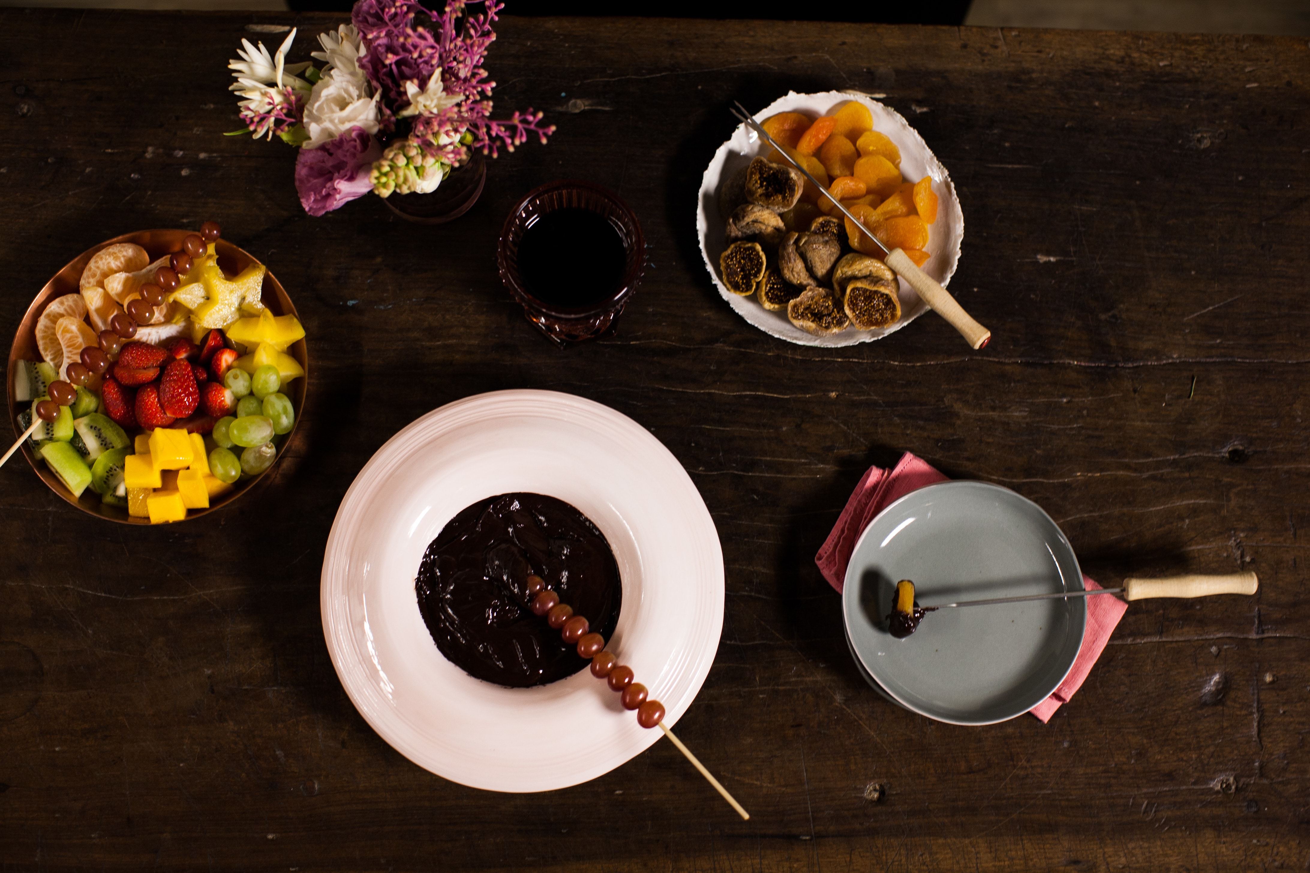 Fondue de chocolate pra dois Panelinha